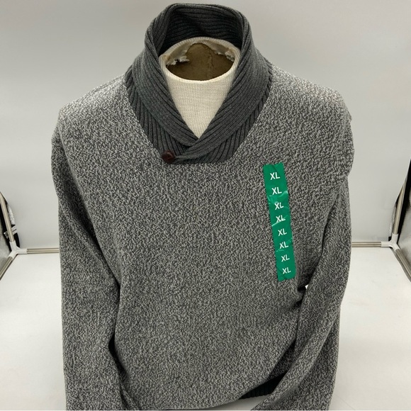 Jos. A. Banks Men's Gray Shawl Collar Sweater Heather Gray Size XL - Picture 3 of 12